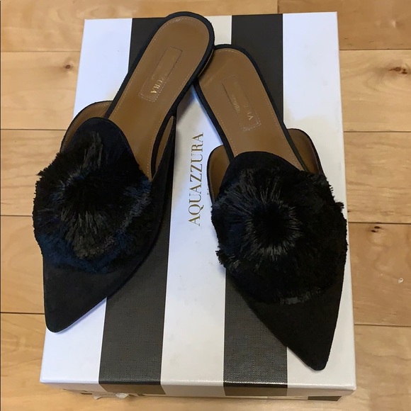 ❗️SOLD❗️Aquazzura powder puff flats LIKE NEW - Picture 3 of 5